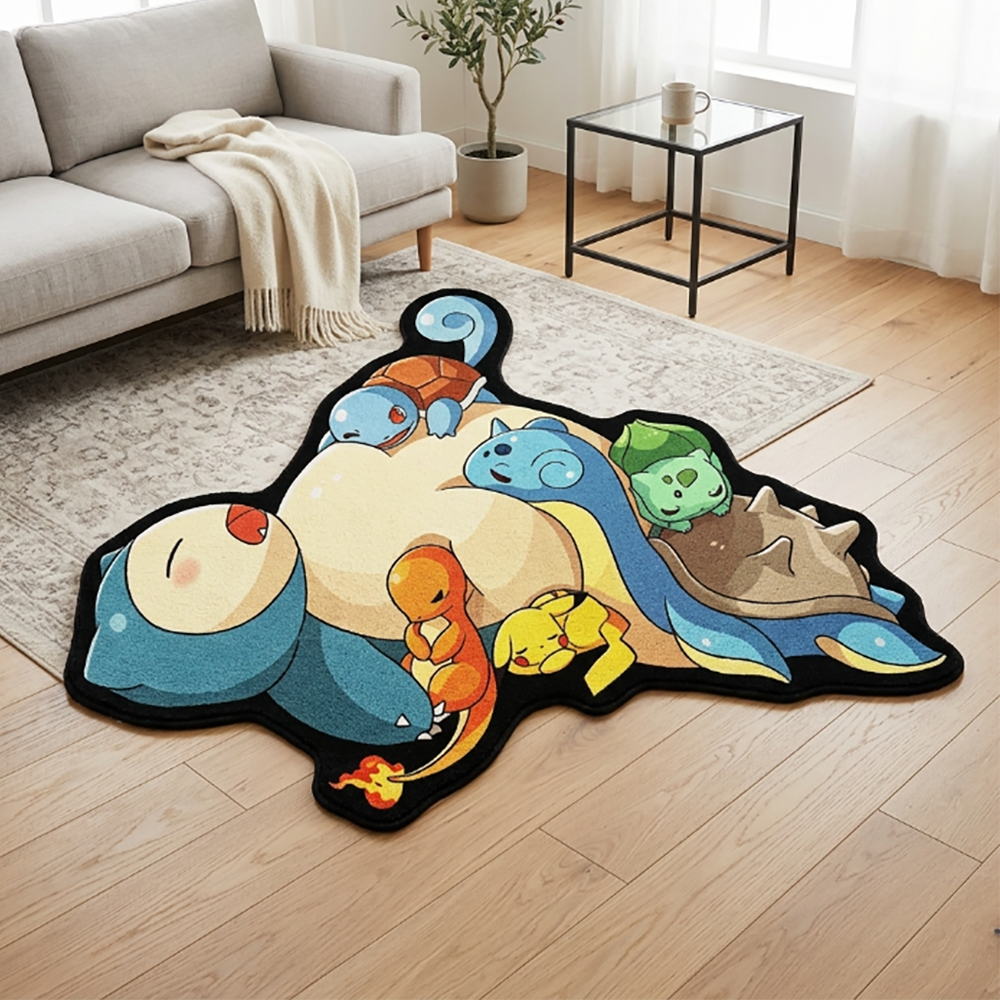 Gaming Accessories For Room - Cute Pokemon Floor Mat Snorlax &