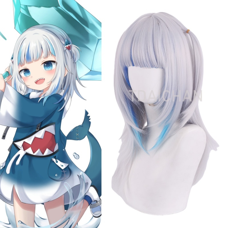 2025 Gawr Gura Cosplay Wig Whi - Gaming Accessories Korea incelemesi ve fiyatı