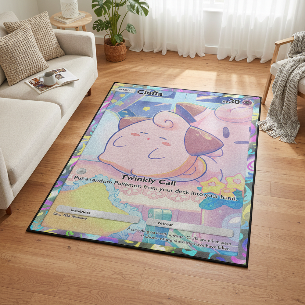 Pokemon Cleffa Anime Rug Kawai - Gaming Accessories For Room incelemesi ve fiyatı