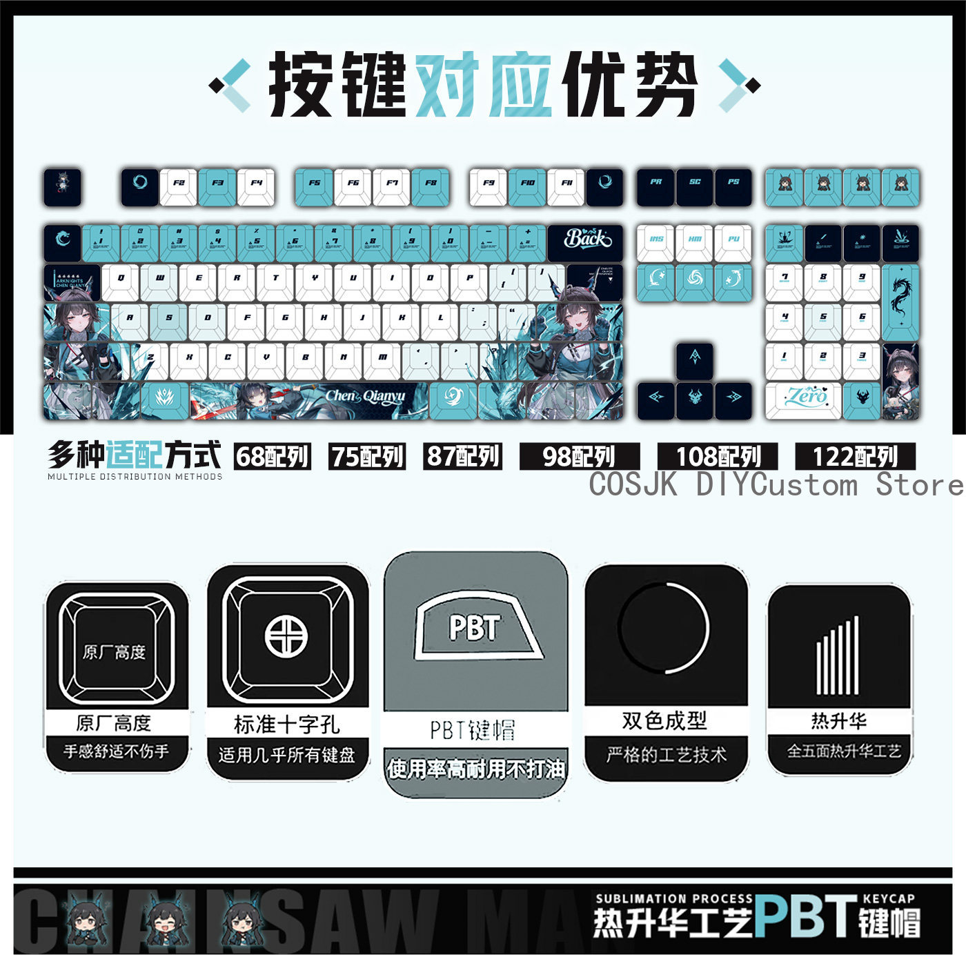 122 Keys Anime Chen Qianyu Ark - Gaming Accessories Anime incelemesi ve fiyatı