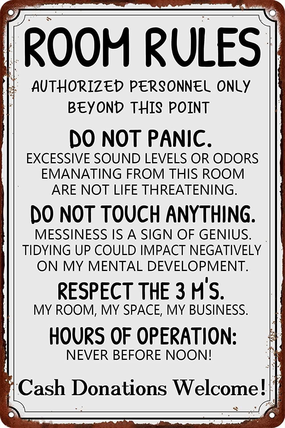Funny Room Rules Metal Tin Sig - Gaming Accessories For Room incelemesi ve fiyatı