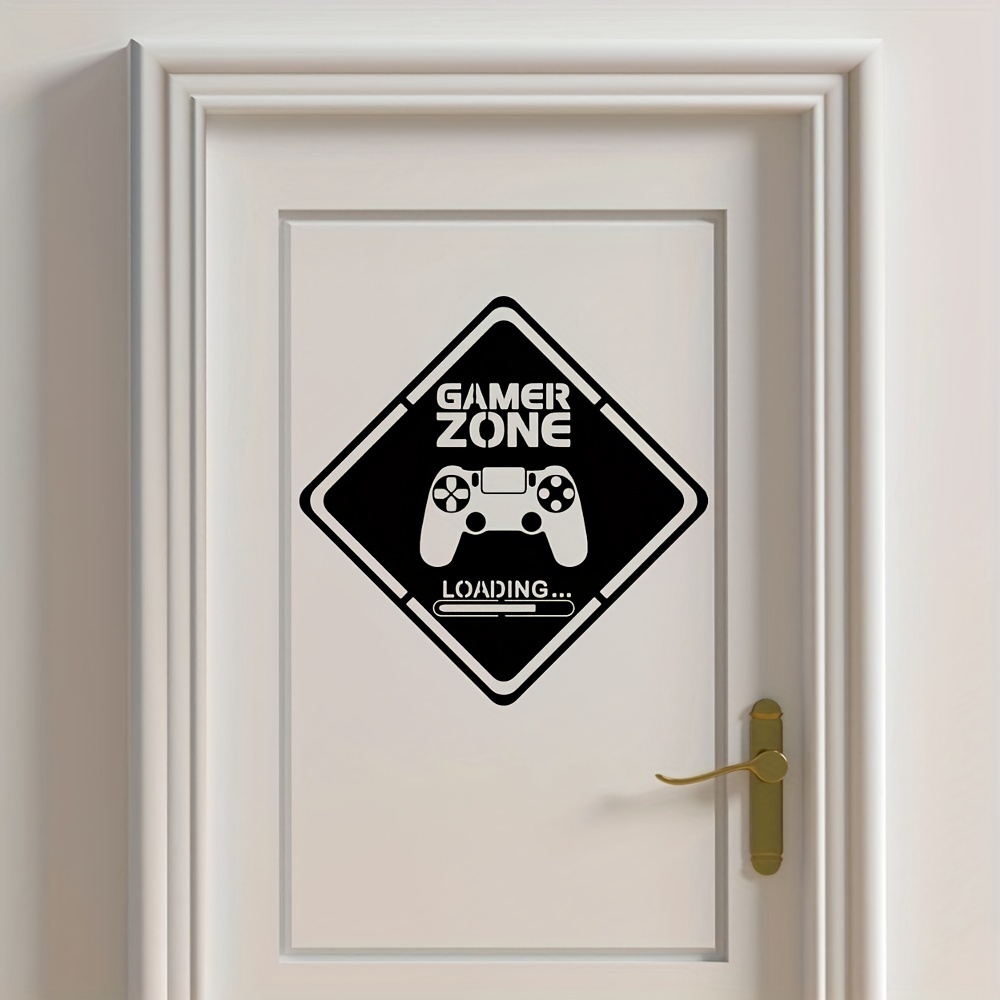 1pc Gamer Zone Door Decal Wall - Gaming Accessories For Room incelemesi ve fiyatı