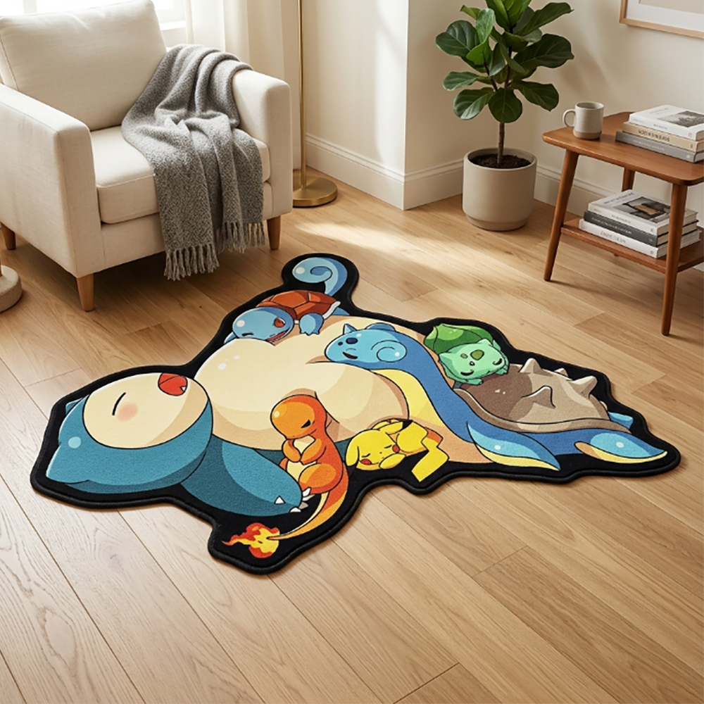Cute Pokemon Floor Mat Snorlax - Gaming Accessories For Room incelemesi ve fiyatı