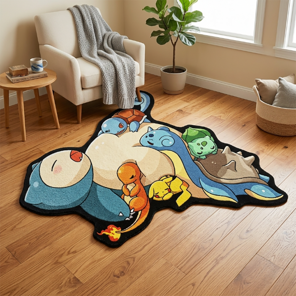 Cute Pokemon Floor Mat Snorlax - Gaming Accessories For Room incelemesi ve fiyatı